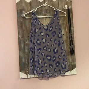 Leopard print top - sheer